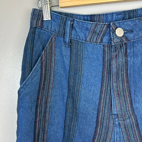 Cider High Waisted Retro Striped Flare Jeans Women’s Size Small - Picture 6 of 11